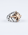 Star detailed 925 sterling silver men ring