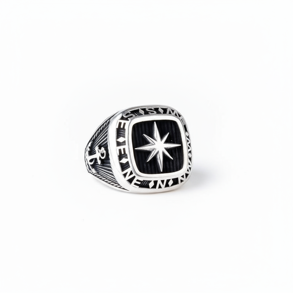 Anneau de la boussole à la boussole de mer Modèle pour hommes