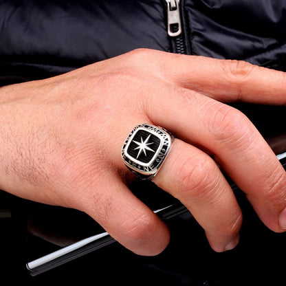 Sea Anchor Compass Model Men's Ring