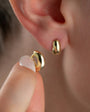 Bombed Ring Earrings - 925 Sterling Silver
