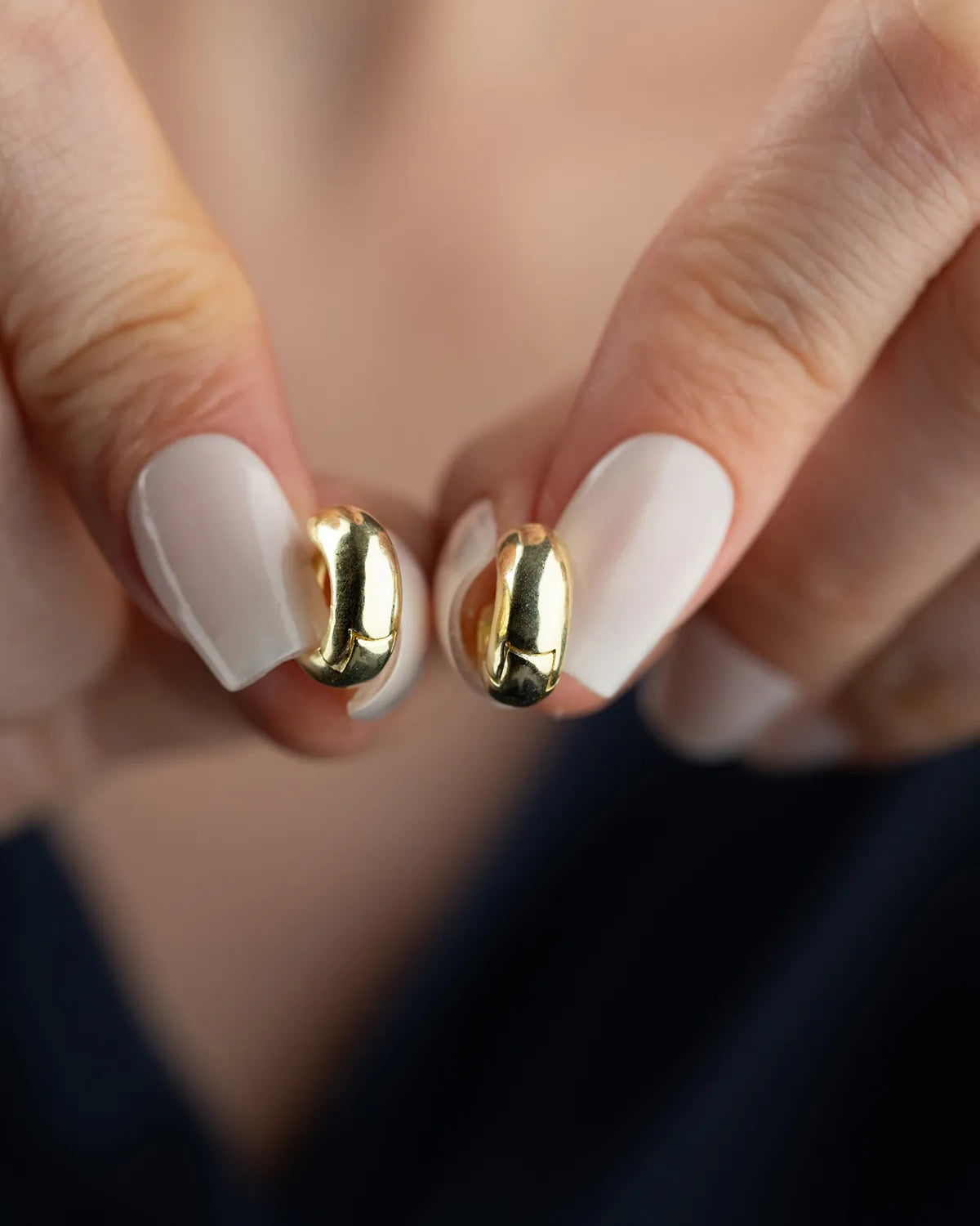 Bombed Ring Earrings - 925 Sterling Silver