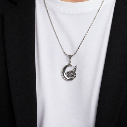 925 Ayar Gümüş Bozkurt Erkek Kolye