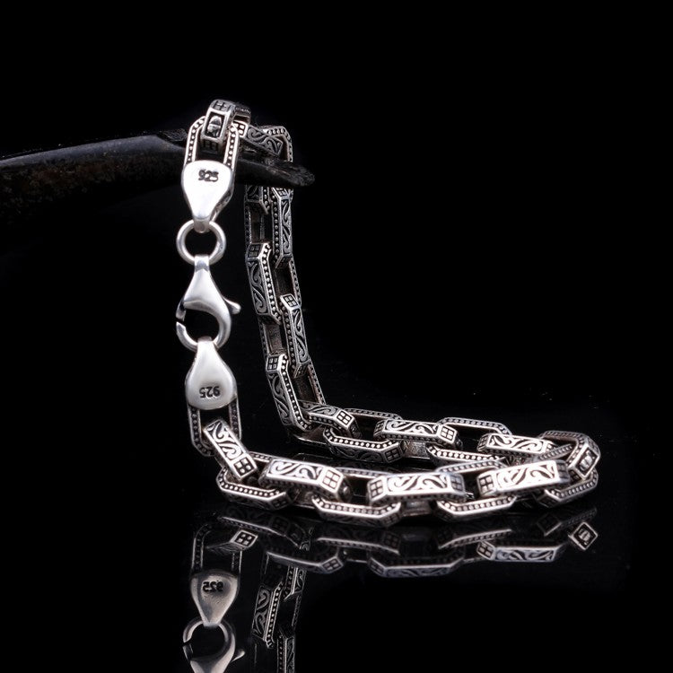 925 Sterling Silver Men’s Chain Link Bracelet